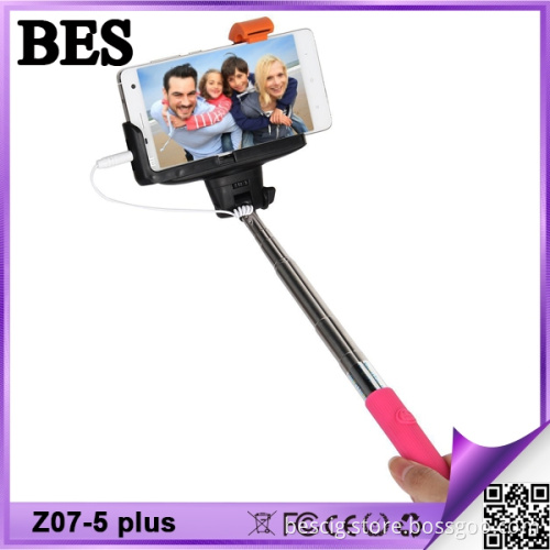 Z07-5 Plus Charge Free Wired Monopod Selfie Stick Cable Take Pole Selfie Stick